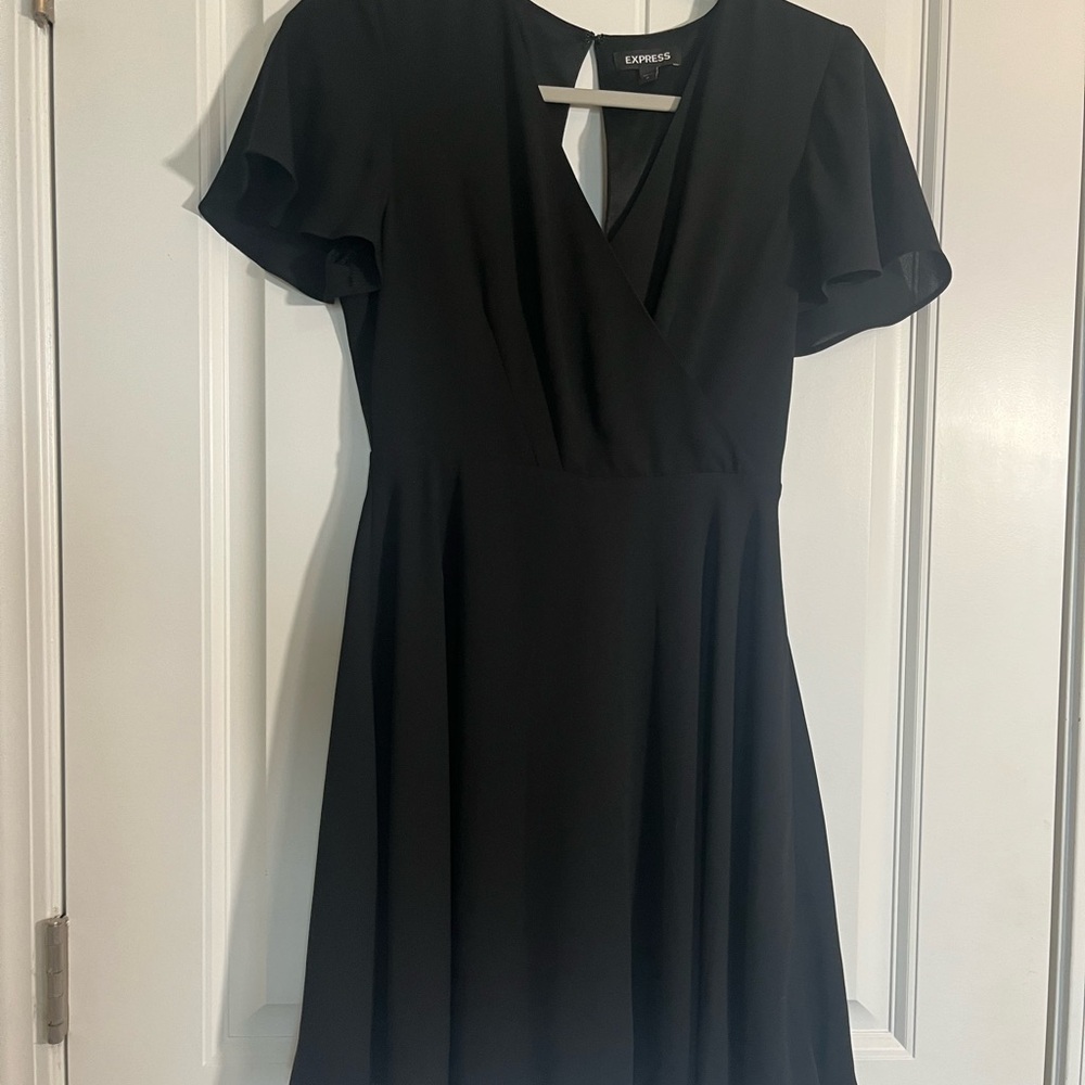 Express Elegant Black Midi Dress